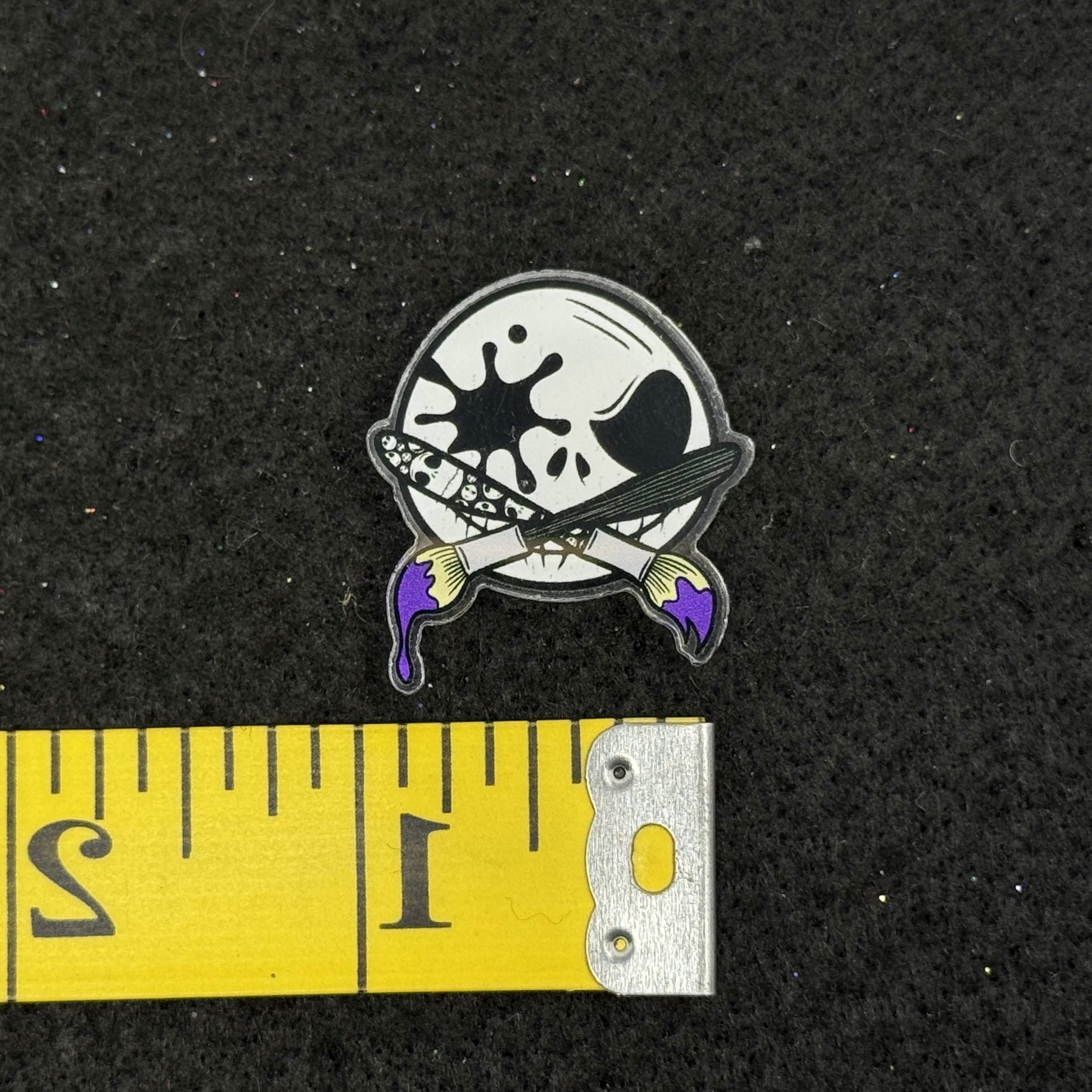 Jack The Skeleton Acrylic Graphic Pin