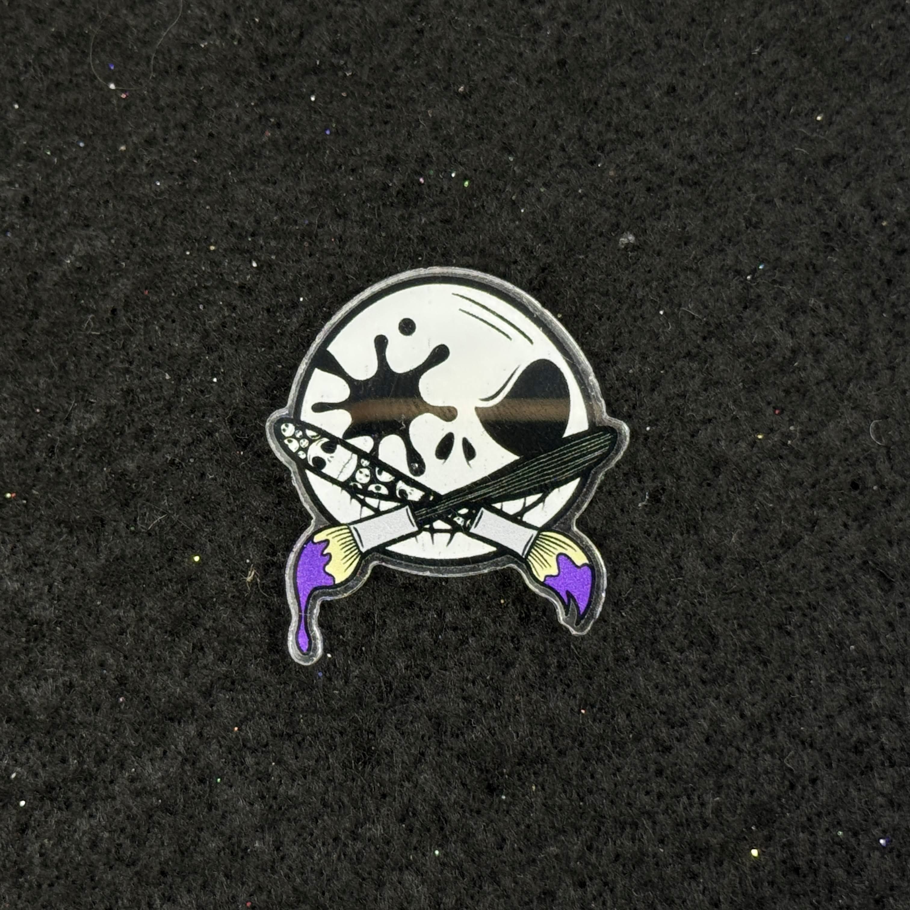 Jack The Skeleton Acrylic Graphic Pin