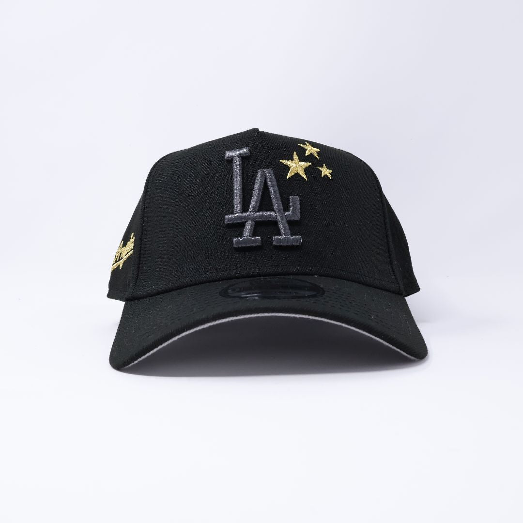 NWT Black Los Angeles Dodgers Stars Simple 9Forty New Era Adjustable Snapback Hat