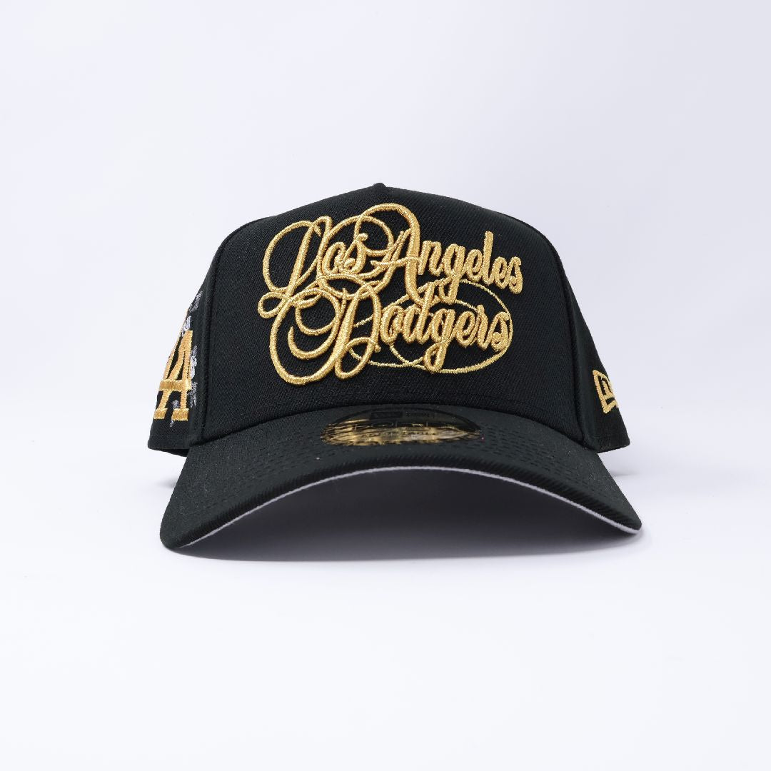 NWT Black Los Angeles Dodgers LA Logo 9Forty New Era Adjustable Snapback Hat 5 Panel