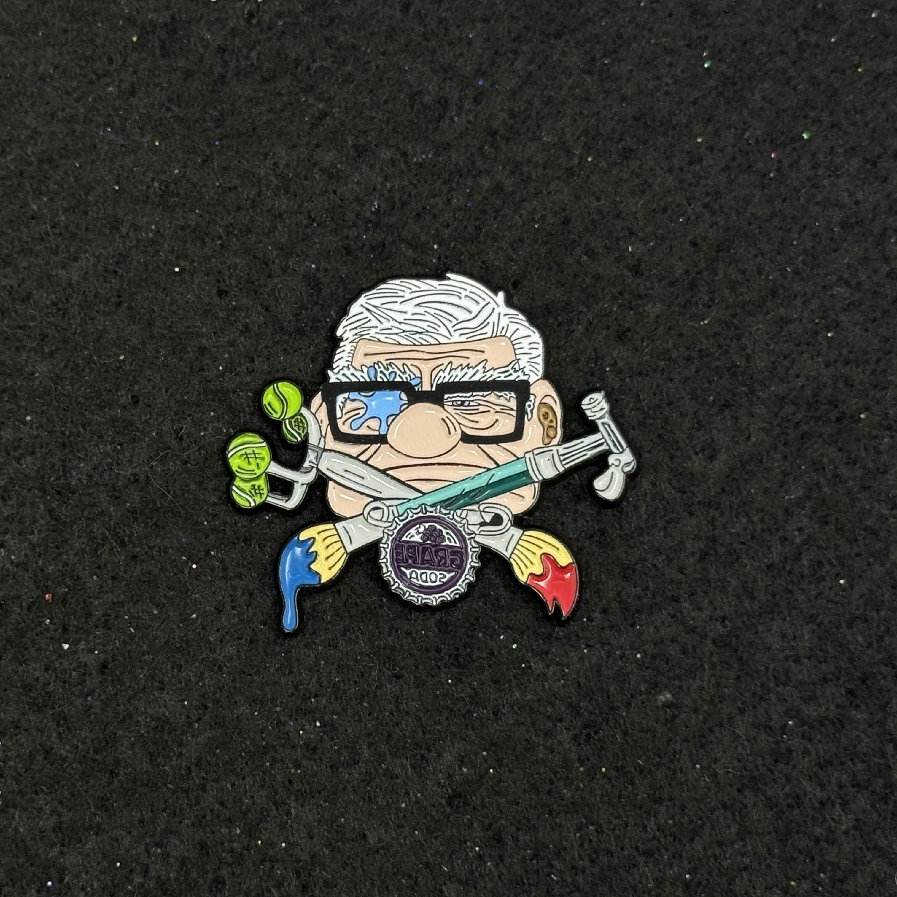 UP Movie Grandpa Graphic Pin