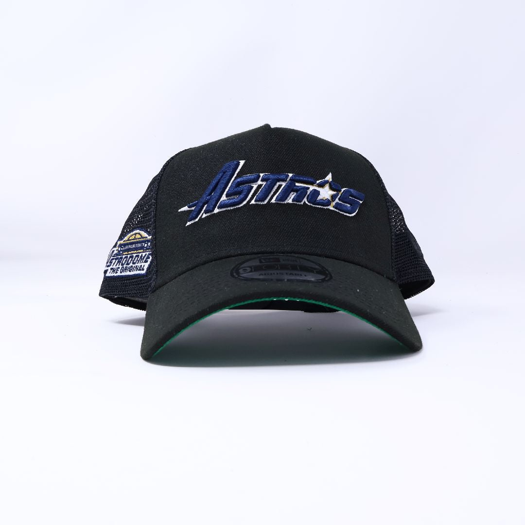 NWT Black Trucker Houston Astros The Astrodome 9Forty New Era Adjustable Snapback