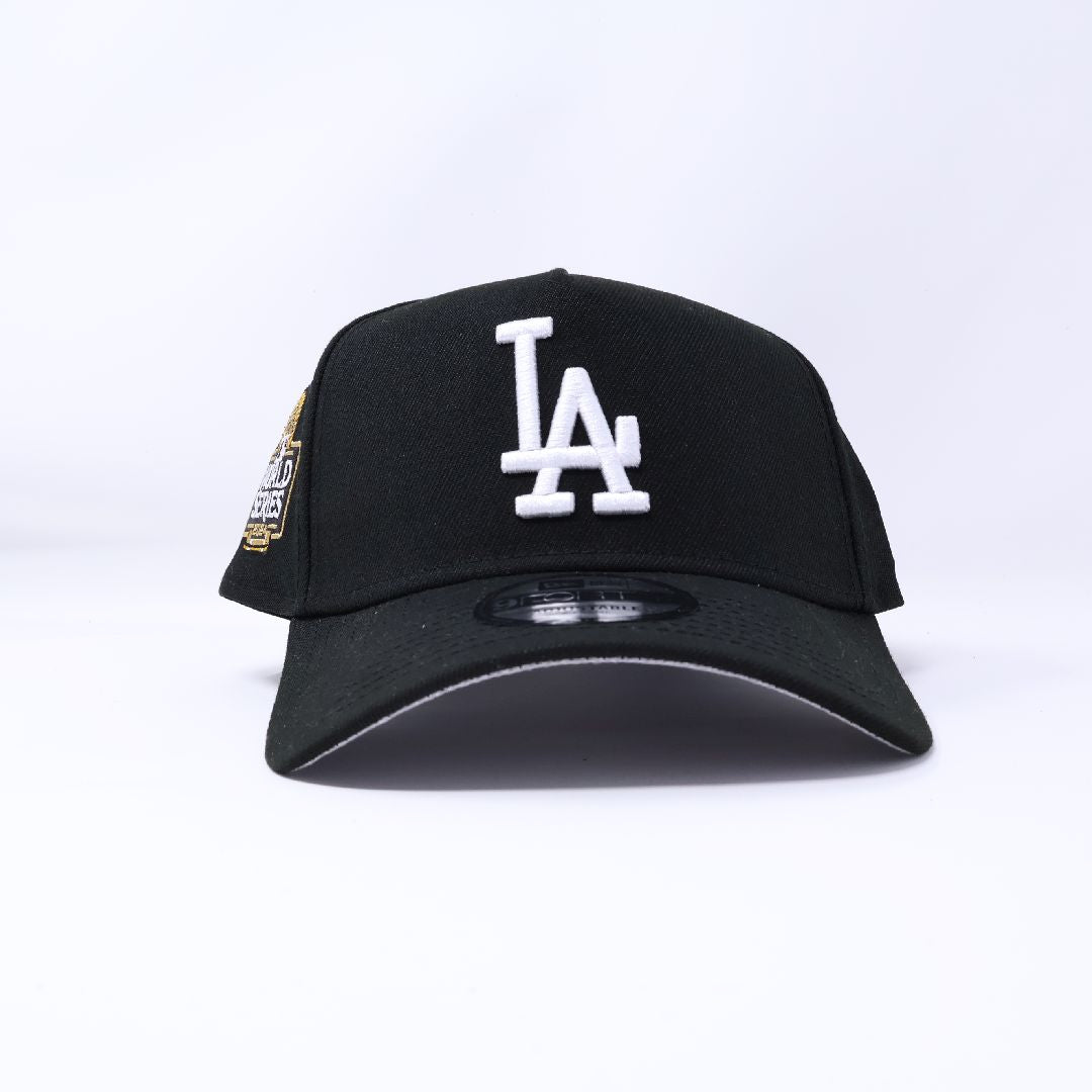 NWT Black Los Angeles Dodgers 2024 World Series 9Forty New Era Adjustable Snapback Hat 5 Panel