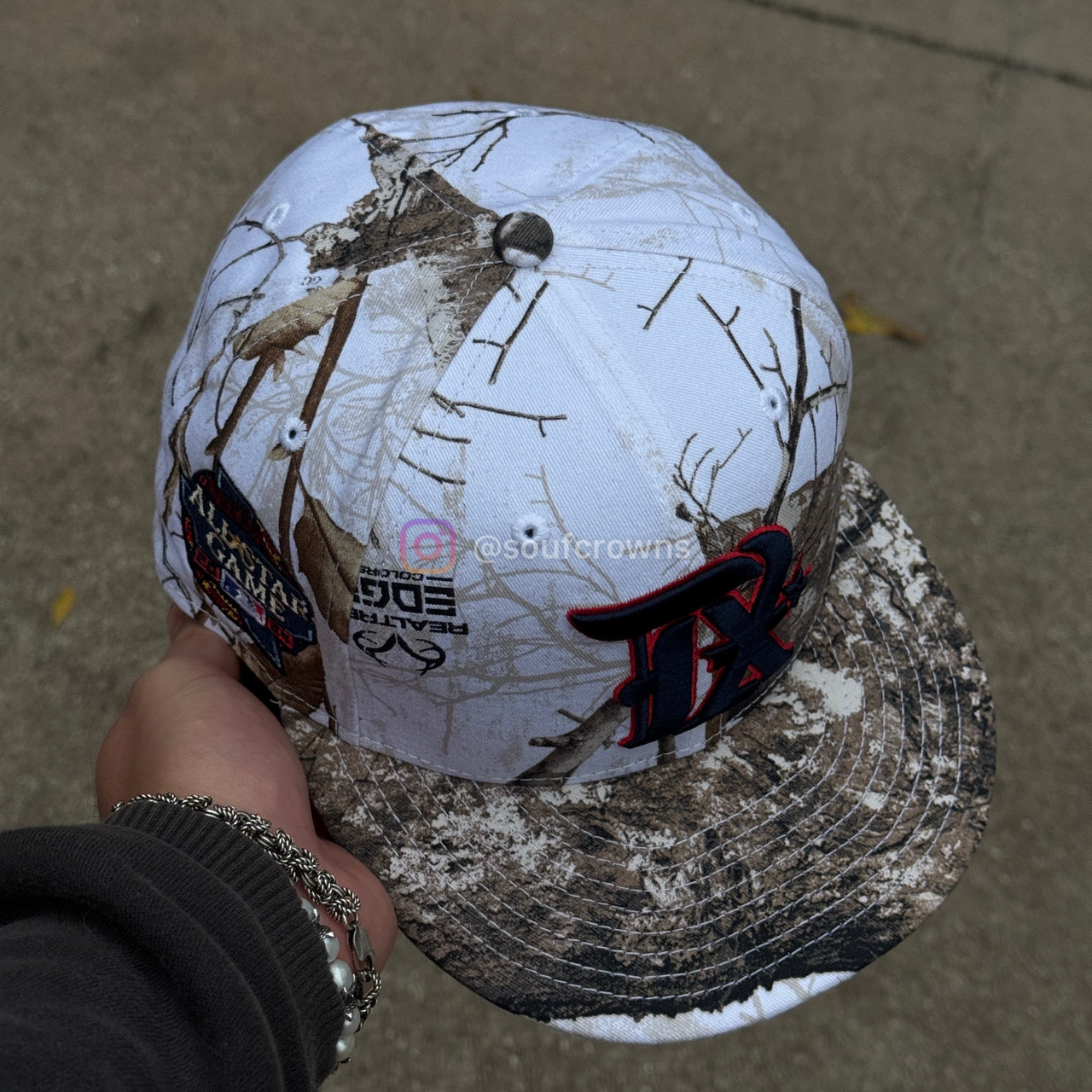 NWT Winter Realtree Dallas Texas Rangers 2024 All Star Game 59fifty New Era Fitted Hat Cap